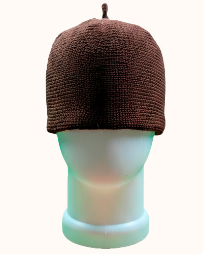 Шапка из альпаки и конопли - вид спереди