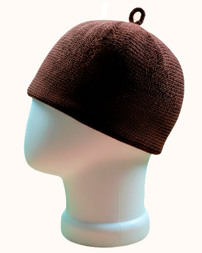 Шапка из альпаки и конопли - вид сбоку